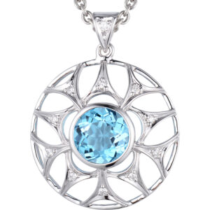 DIAMOND AND BLUE TOPAZ PENDANT WITH CHAIN-161773PN_PD277231-
